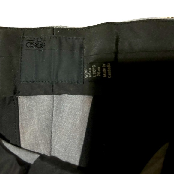 Asos Design WOMEN'S Gray Polyester Skinny Dress Pants/Trousers Size 26 - Picture 4 of 7